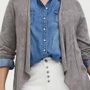 Torrid size 4 cardigan tissue sweater gray lightweight